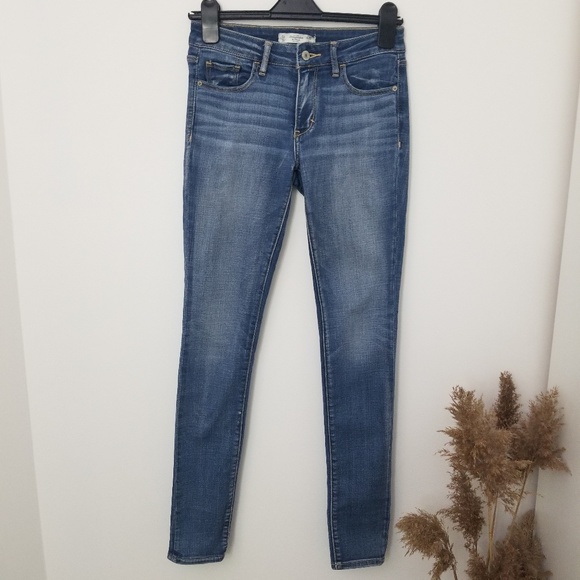 abercrombie kids Denim - Abercrombie & Fitch Skinny Blue Jeans Skinny Denim Size 25